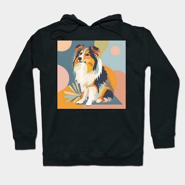 Shetland Sheepdog in 70's Hoodie by NatashaCuteShop